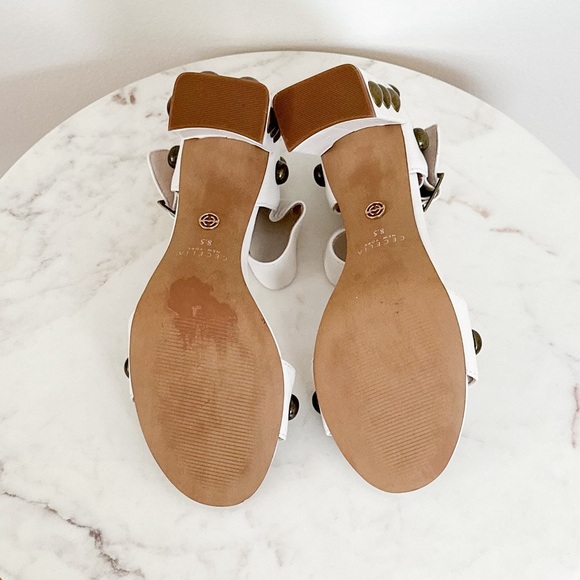Cecelia NEW Gail Stud Sandals Alabaster Size 8.5 - Picture 8 of 8